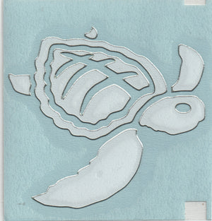 IB Turtle-In Bloom Stickers-cut,die,life,nature,ocean,sea,silver,sticker,turtle,white