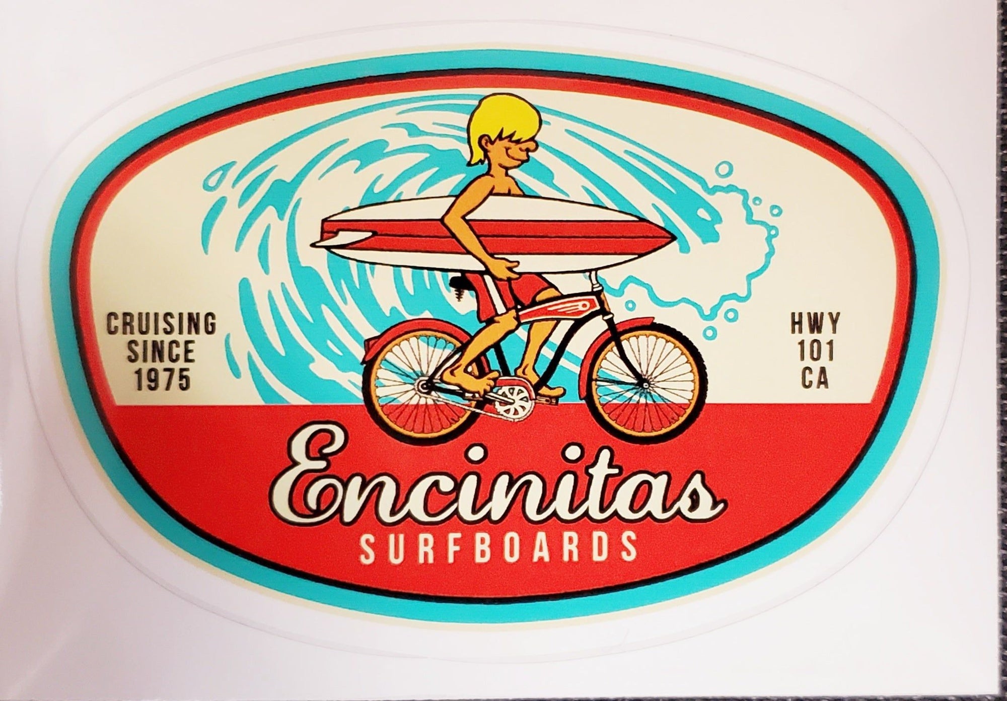 Surf Bike-Coastal Classics-encinitas,encinitassurfboards,local,sticker,surfboard,surfer,white