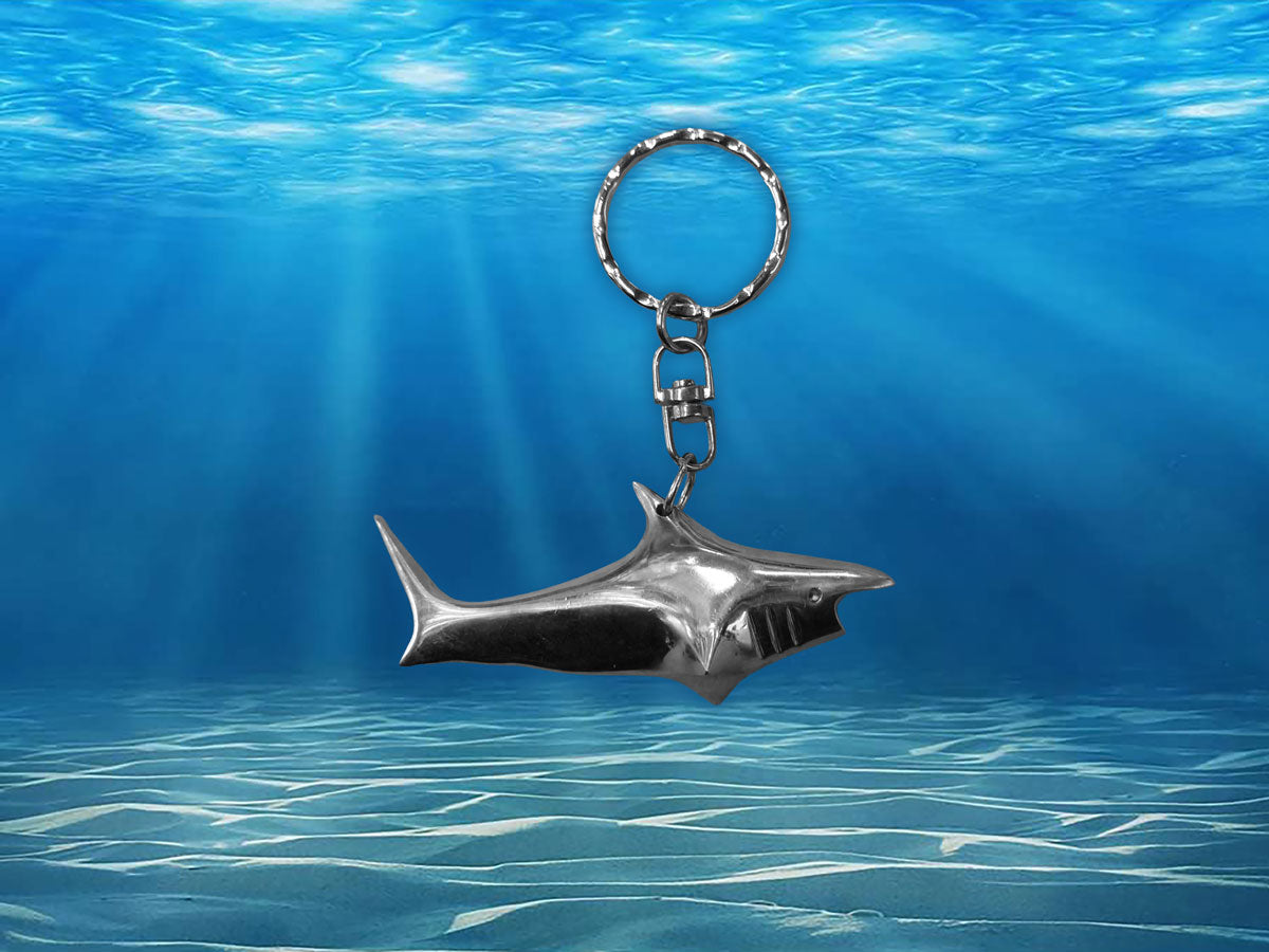 Aluminum Mako Shark Keychain