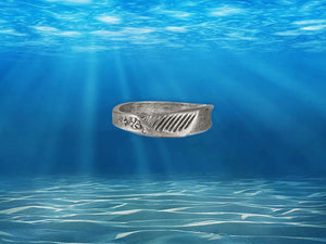 Flower Wave Pewter Ring