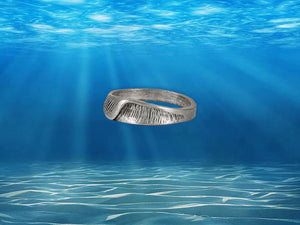 Flower Wave Pewter Ring