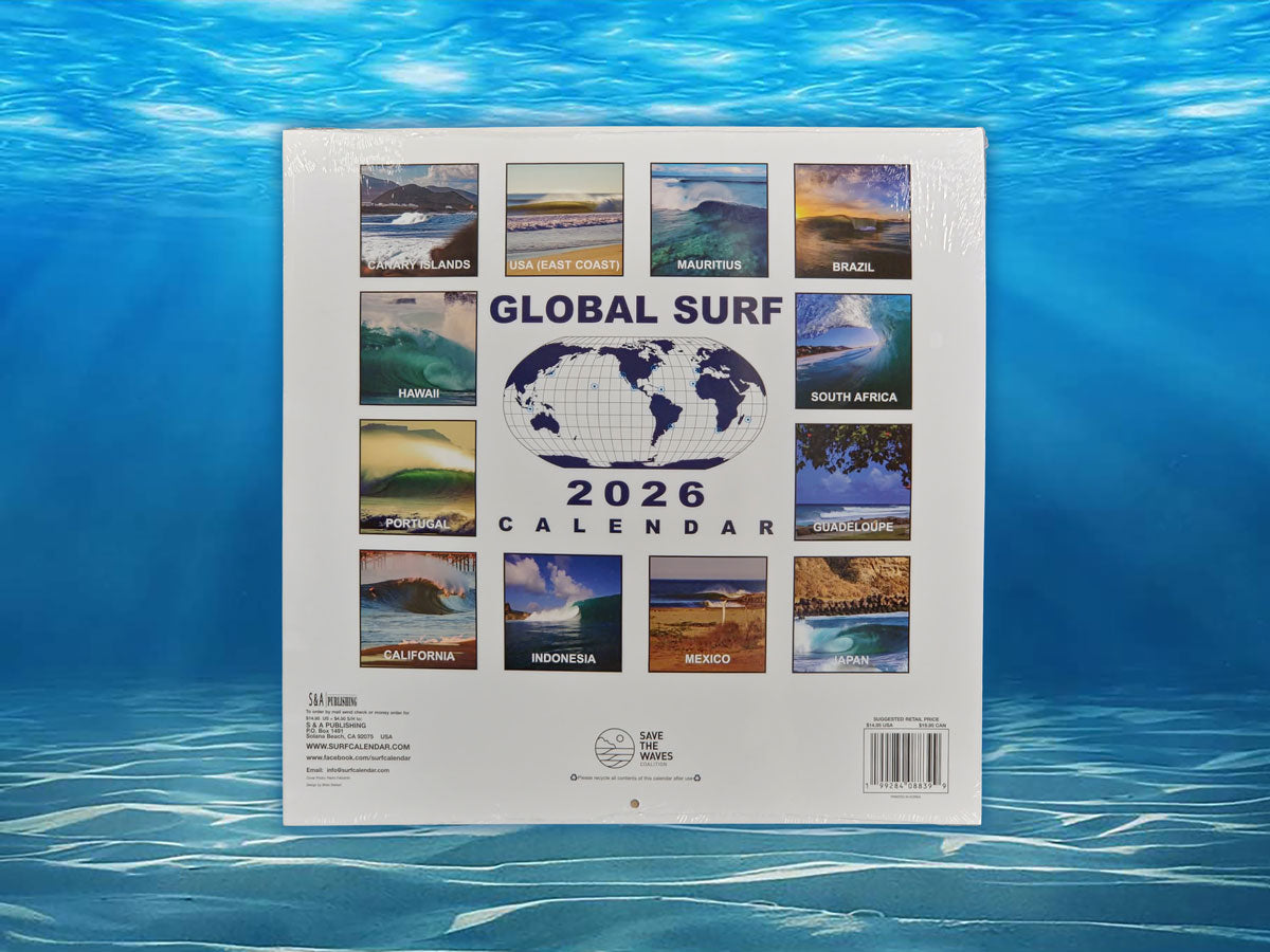 Global Surf 2026 Tide Calendar