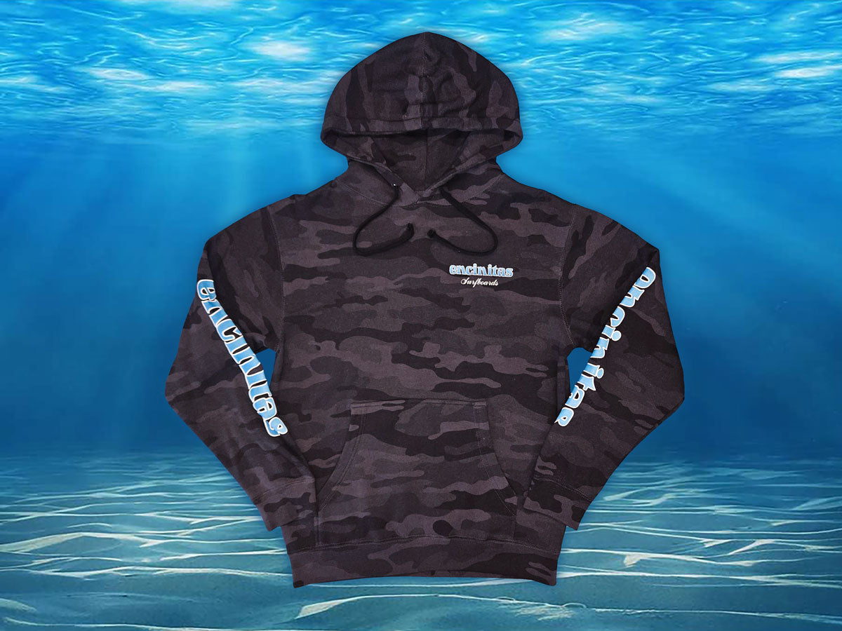 Black Camo Hooded Pullover