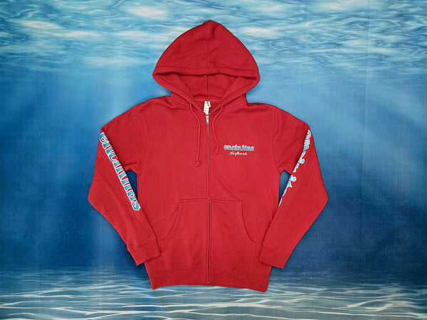 Heavyweight Blue Fade Icon Hooded Zip Encinitas Surfboards