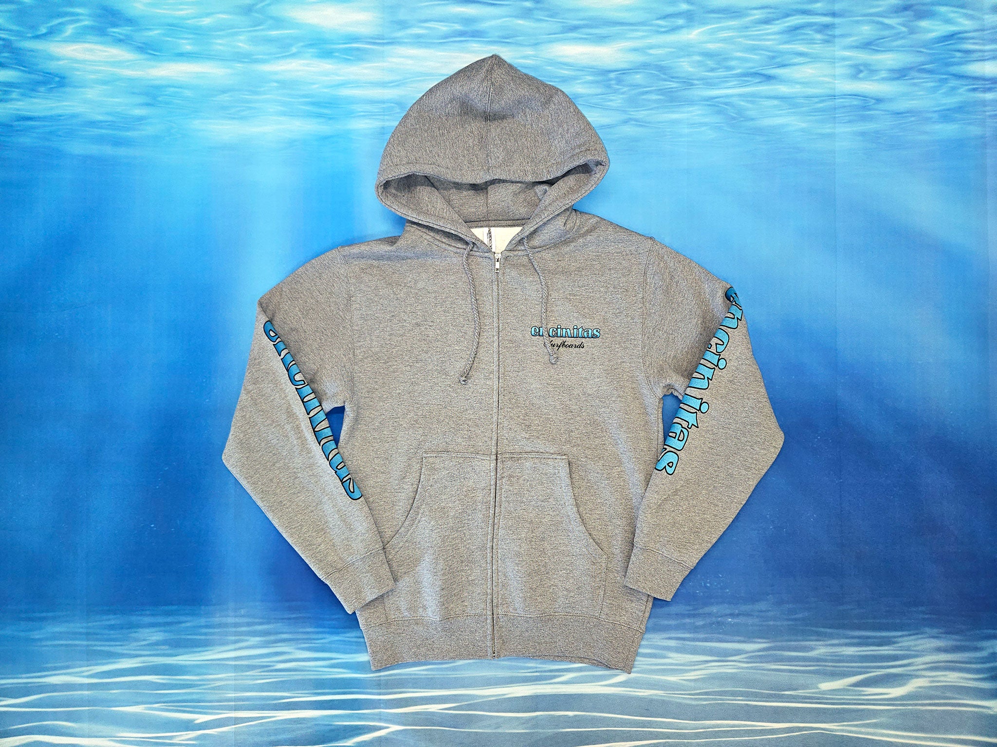 Heavyweight Blue Fade Icon Hooded Zip - Encinitas Surfboards