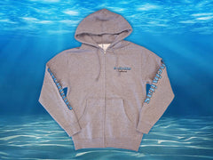 Heavyweight Blue Fade Icon Hooded Zip - Encinitas Surfboards