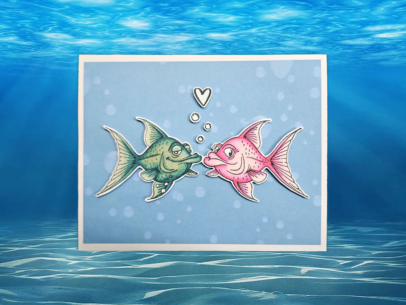 Kissing Fishies Greeting Card