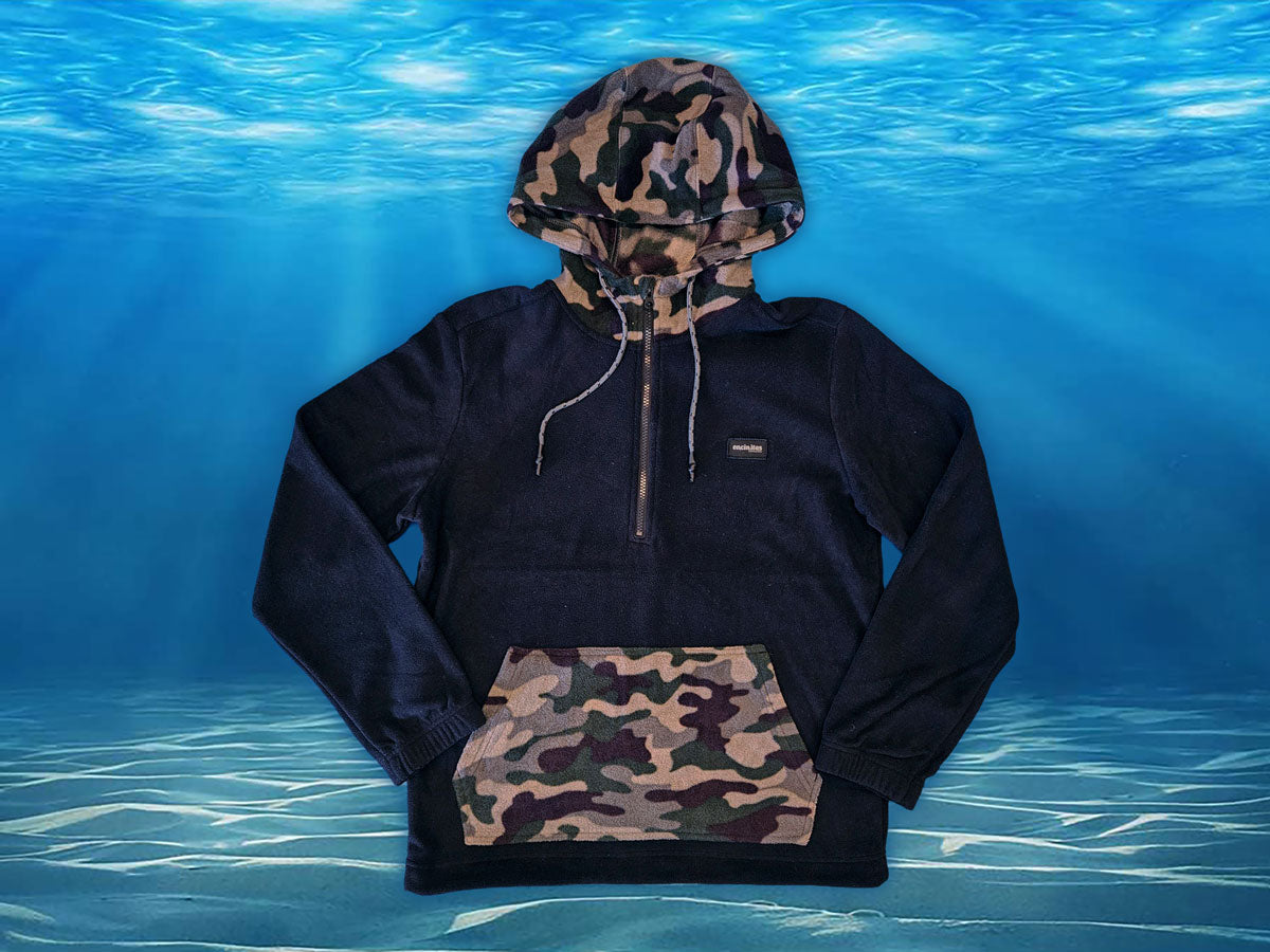 Malaku Quarter Zip Polar Fleece Hoody