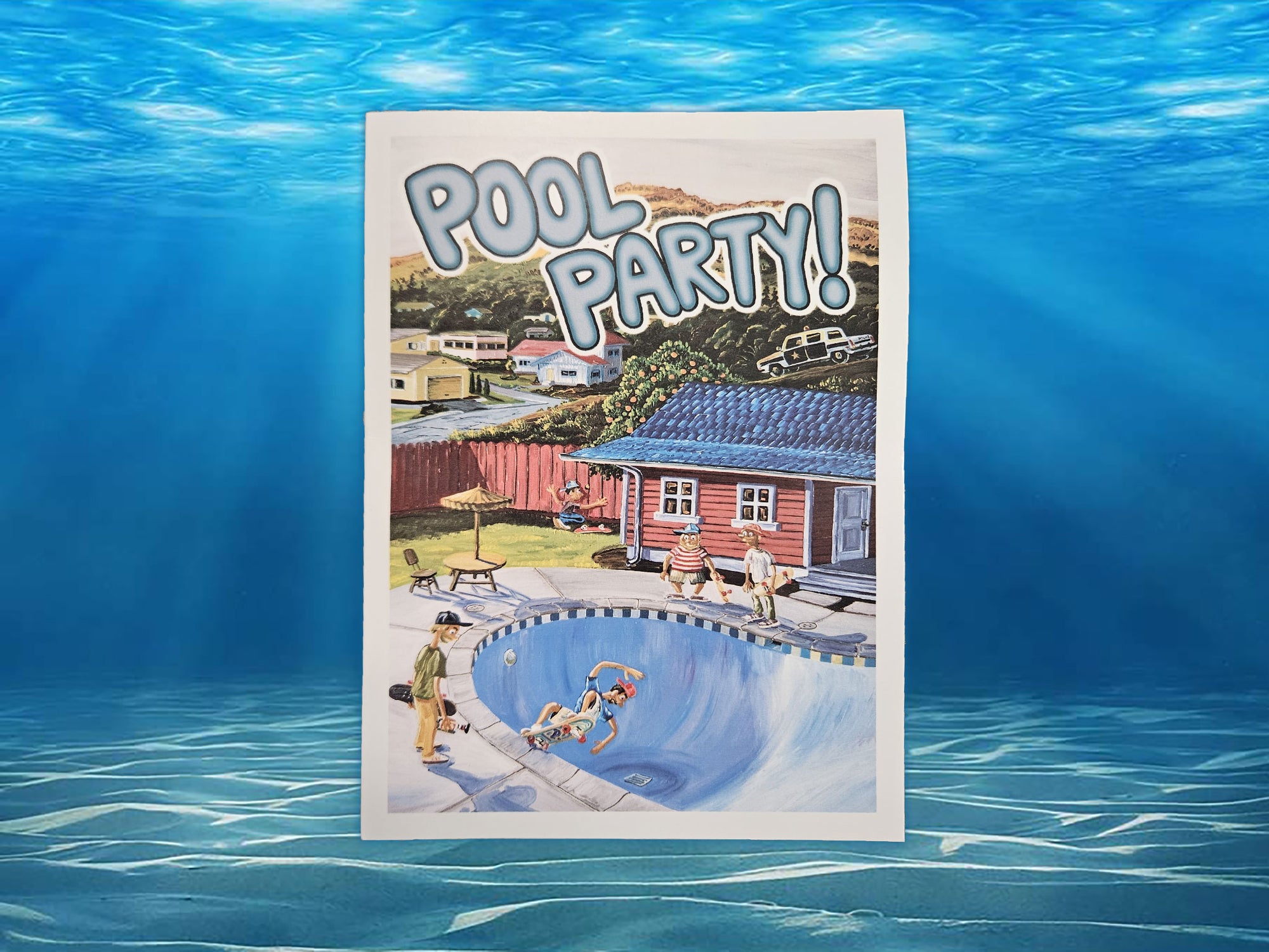 Pool Party Skateboard Card