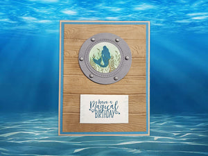 Porthole Mermaid Birthday Card