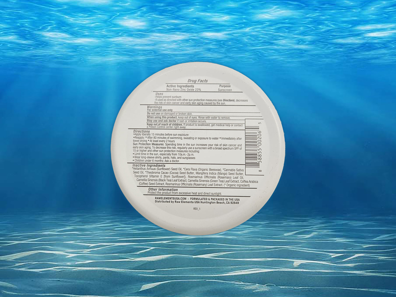 Raw Elements SPF 30+ Face and Body Cream