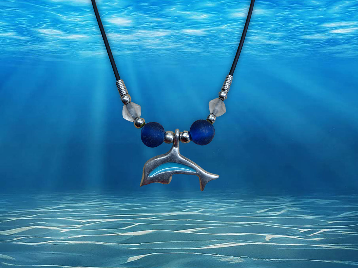 Pewter Dolphin Necklace