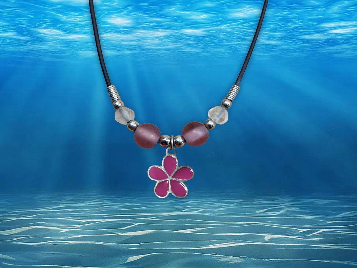 Pewter Plumeria Necklace