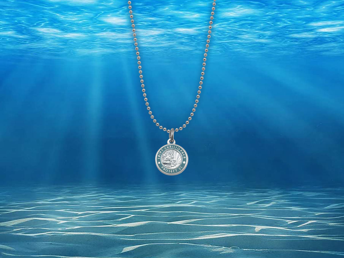 Small Silver Saint Christopher Pendant