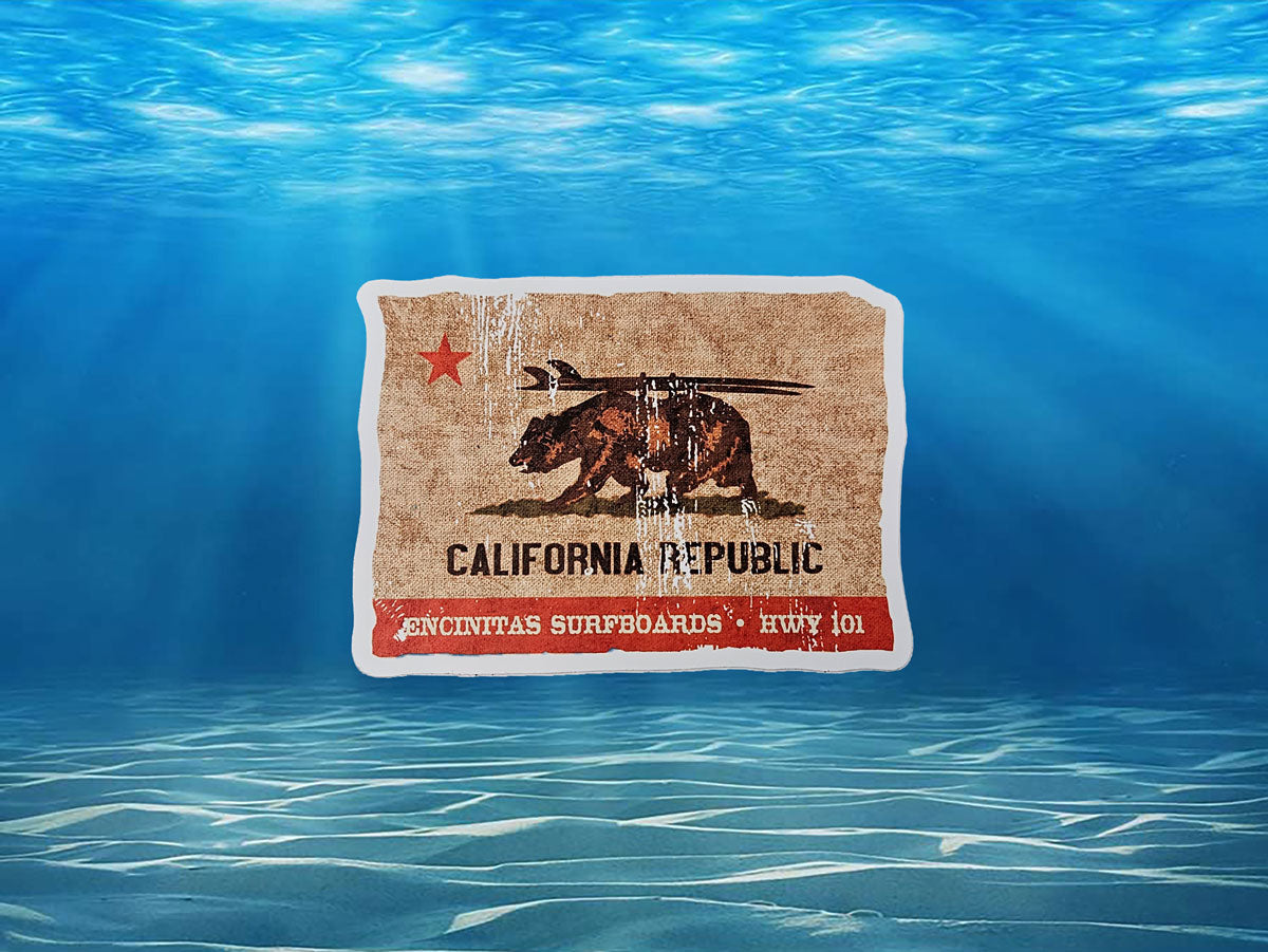 Surf Bear Sticker