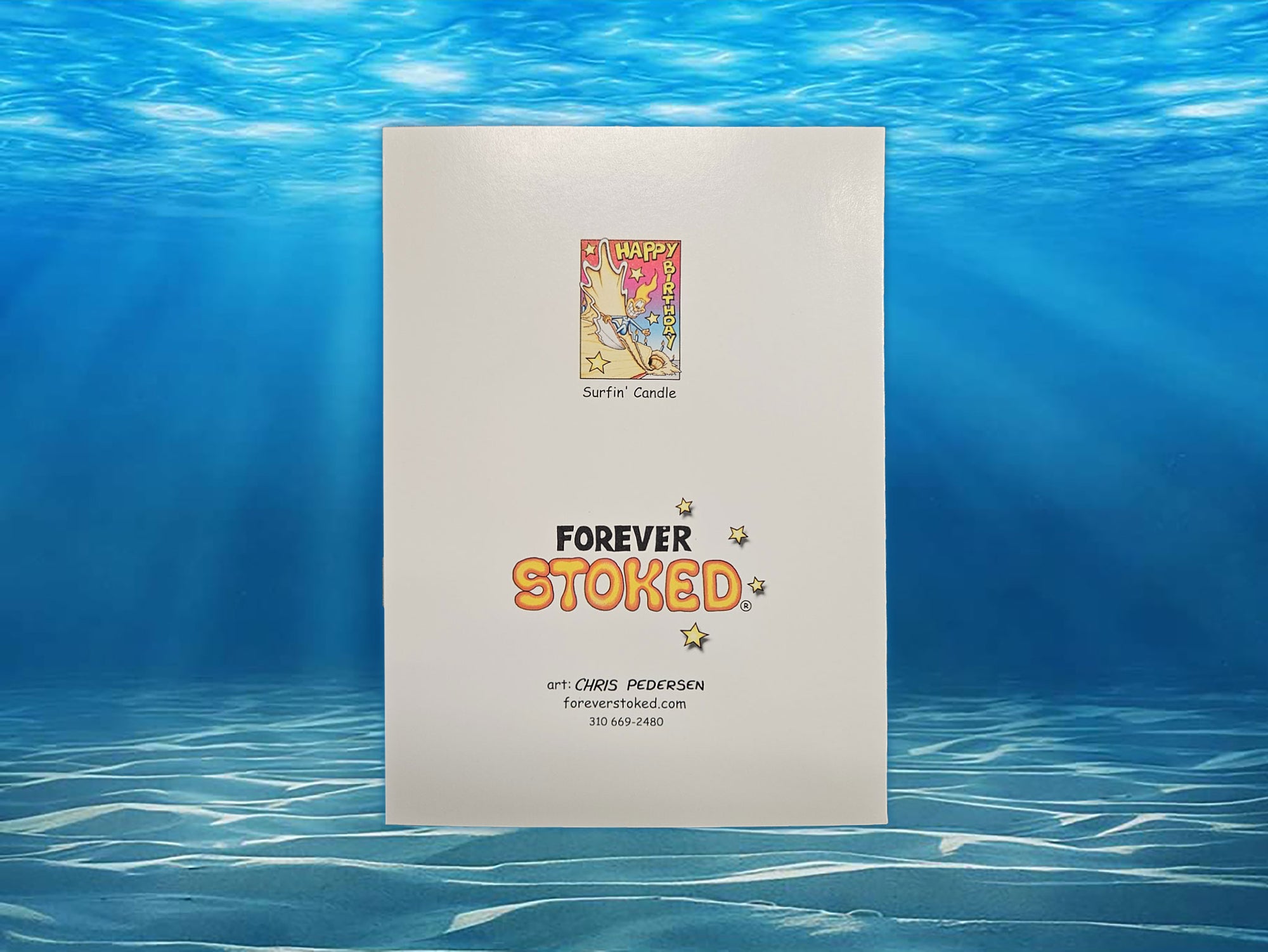 Surfin' Candle Birthday Card