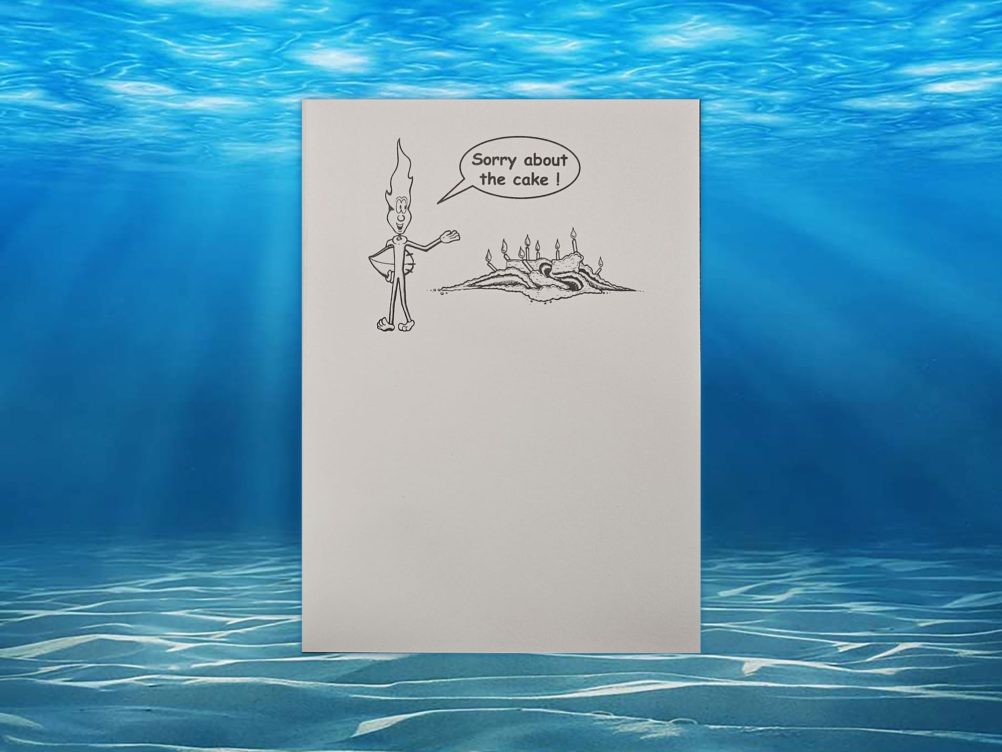 Surfin' Candle Birthday Card