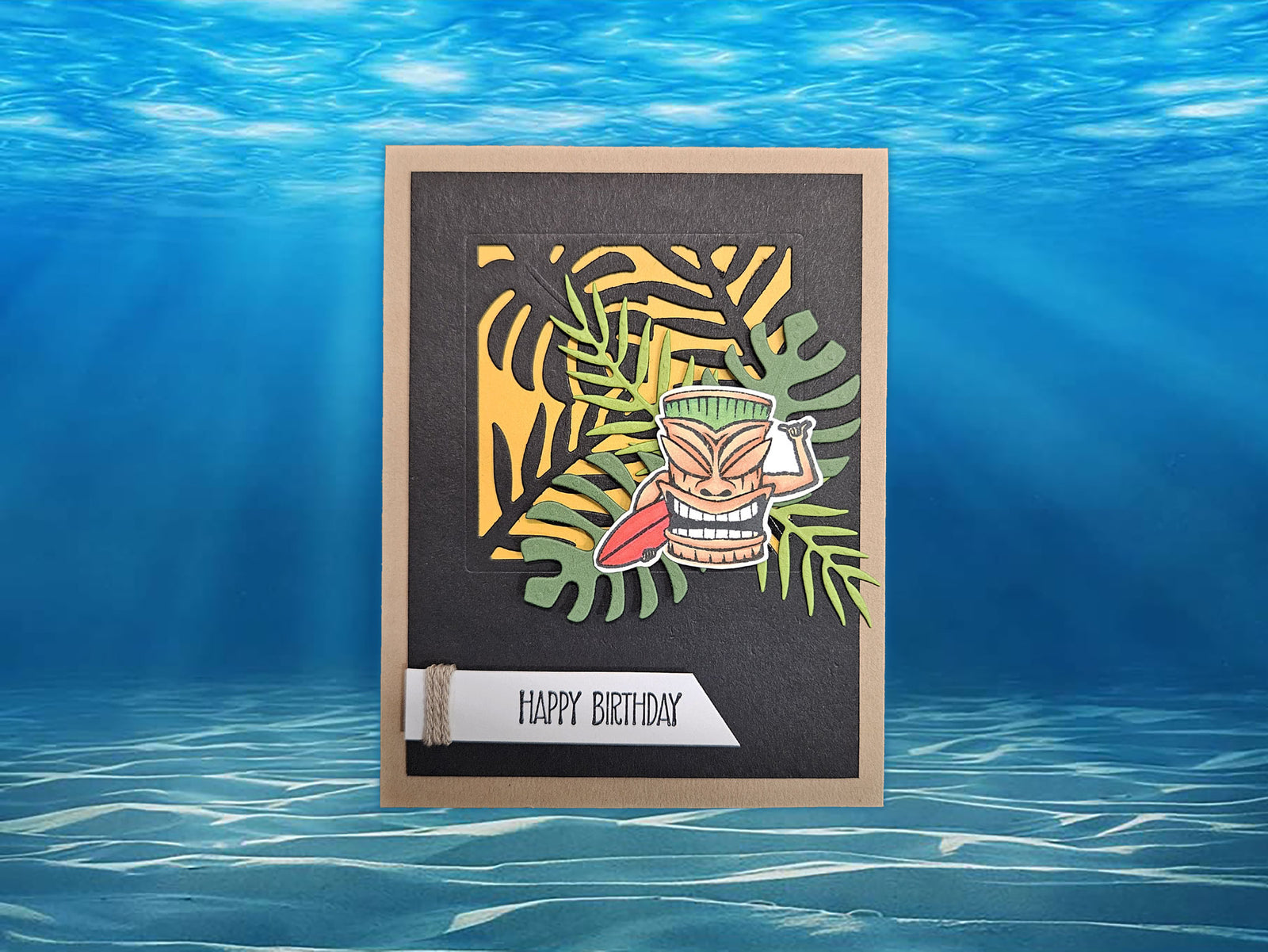 Tiki Birthday Card