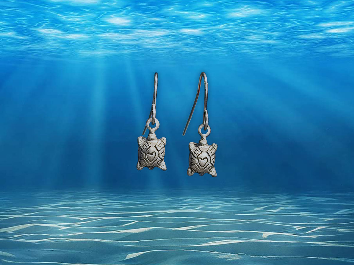Turtles Pewter Earrings