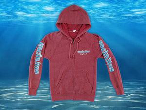 Unisex Blue Fade Icon Zip Hoody