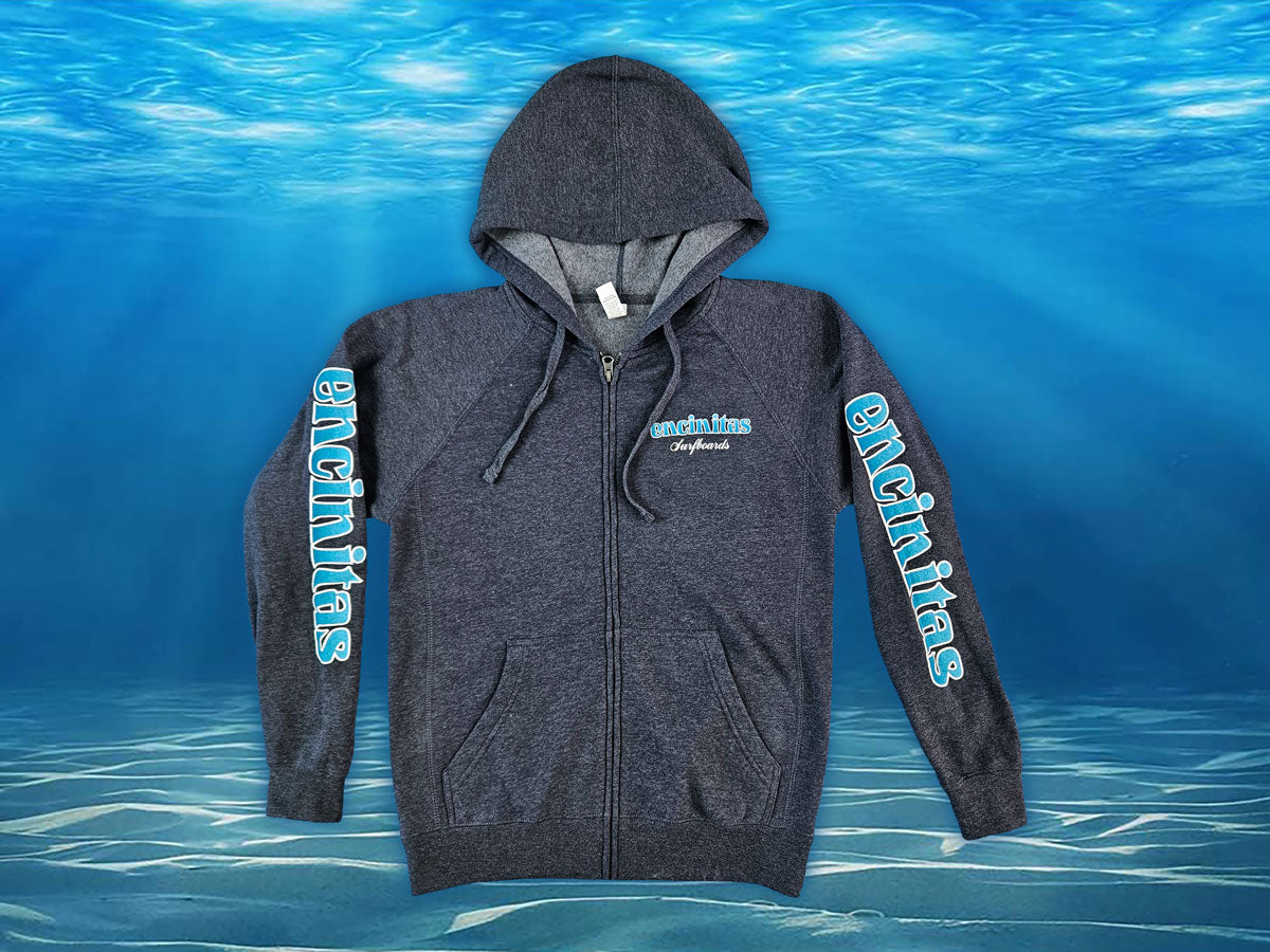 Unisex Blue Fade Icon Zip Hoody