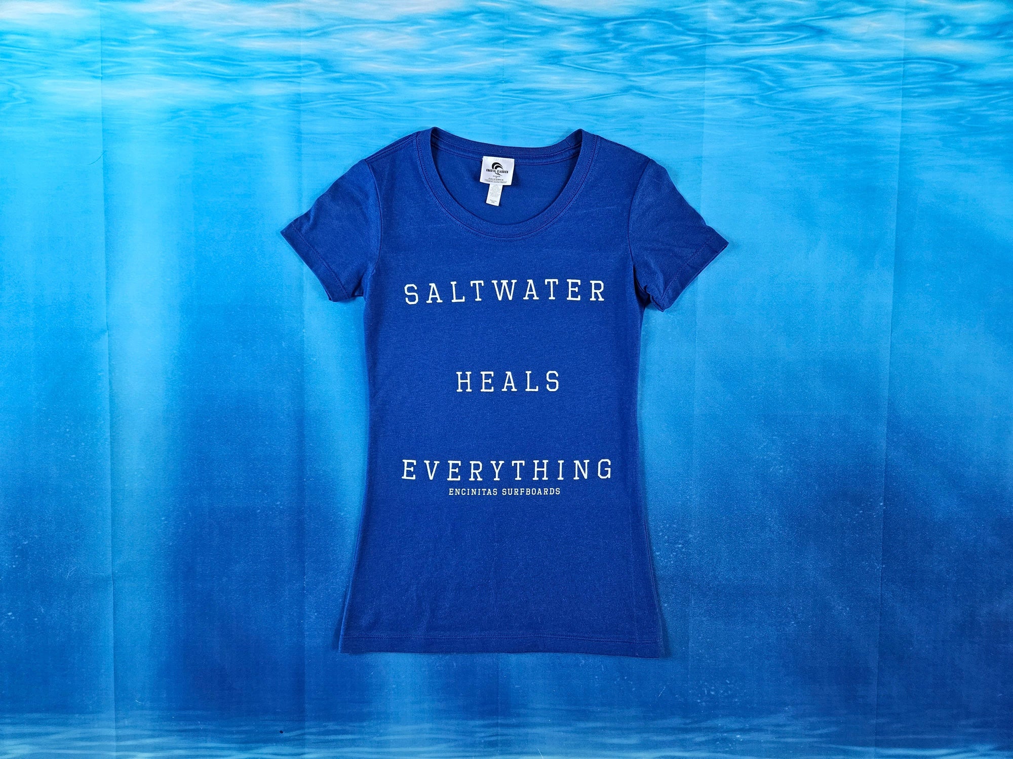 Saltwater Heals Soft Blend Crew-Coastal Classics-encinitas,encinitas surfboards,ladies,saltwater heals,short sleeve,teenage