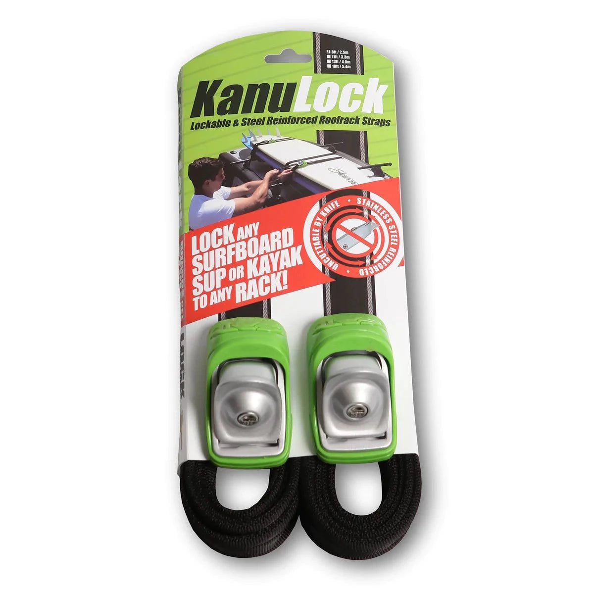 KanuLock Lockable Tie Down Straps-FCS-black,dakine,down,strap,tie