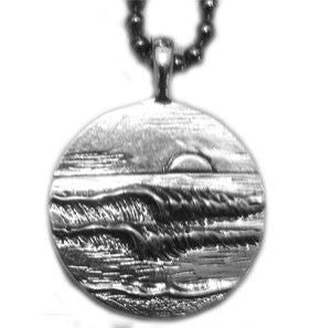 Lefts, Rights Pendant-Strickly Boarding-artisan,free,jewelry,lead,local,necklace,ocean,pendant,pewter,surf,tag,waves