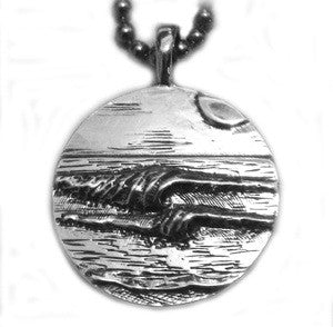 Lefts, Rights Pendant-Strickly Boarding-artisan,free,jewelry,lead,local,necklace,ocean,pendant,pewter,surf,tag,waves