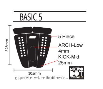 Basic Five Traction Pad-Pro-lite-gear,grip,surfboard,traction