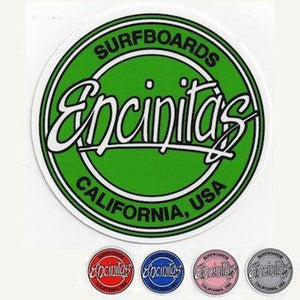 Circle Logo Sticker-Encinitas Surfboards-blue,circle,circle logo,encinitas,encinitassurfboards,gray,green,grey,logo,pink,red,royal,silver,sticker,surfboards