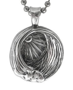 Paradise Sun Pendant-Strickly Boarding-artisan,free,heart,jewelry,lead,local,love,necklace,ocean,pendant,pewter,surf,waves