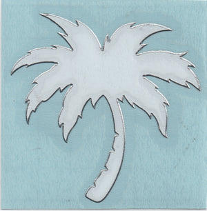 IB Palm Tree-In Bloom Stickers-cut,die,green,life,nature,palm,silver,sticker,tree,white