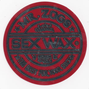 Sex Wax Sticker Silver-Zog Industries-blue,color,green,mr,red,sex,silver,sticker,wax,yellow,zogs